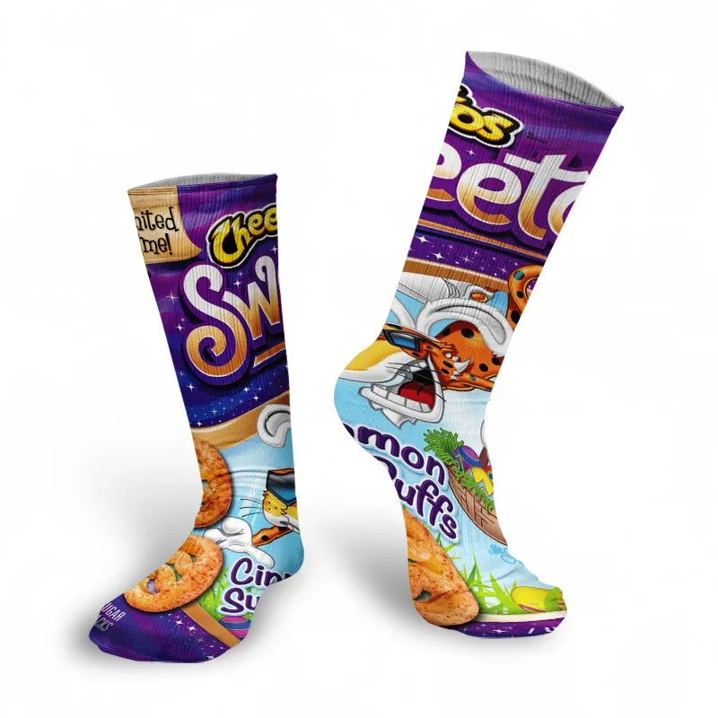 Funny 3D Printing Potato Chips Socks Female French Fries Packaging Qme style12 One Size China Mainland