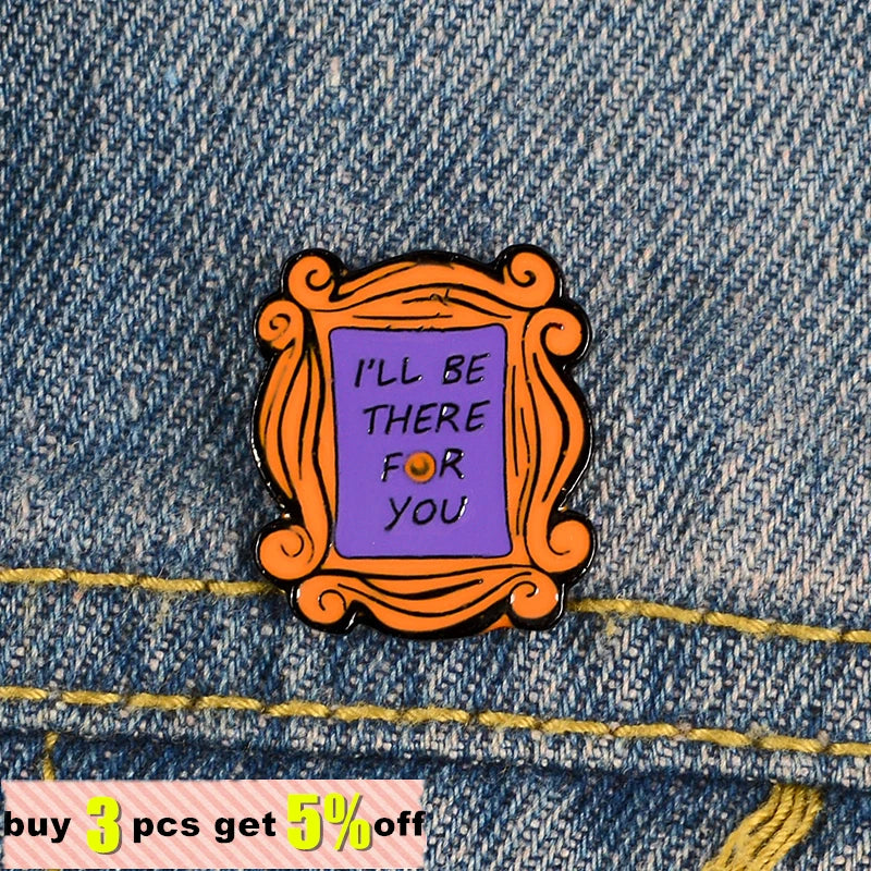 Friends Enamel Pin Custom Monica Apartament Door Brooches for Shirt Lapel Bag Old-school Badge Jewelry Friendship Gift Wholesale Qme