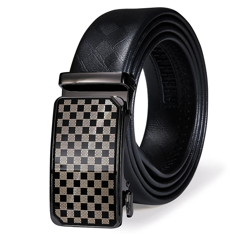 Luxury Leather Men's Belt Men 2020 Fashion Designer Buckle Automatic Qme 2222 130cm