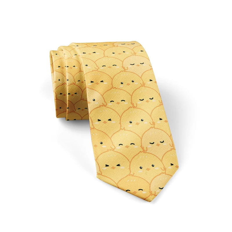 Men's Cute Print Tie Men Women Colourful Polyester Necktie Cat Dog Qme style3 China Mainland