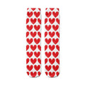 Women Nylon Long Socks 3D Print Cartoon Harajuku Heart Funny Tube Red Qme style9 One Size China Mainland