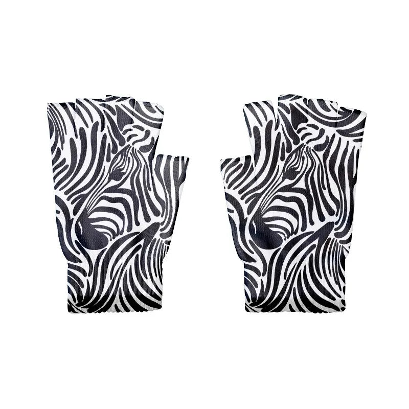 Women Winter Touch Screen Mittens Cute Black White Zebra Leopard Qme style1 One Size China Mainland