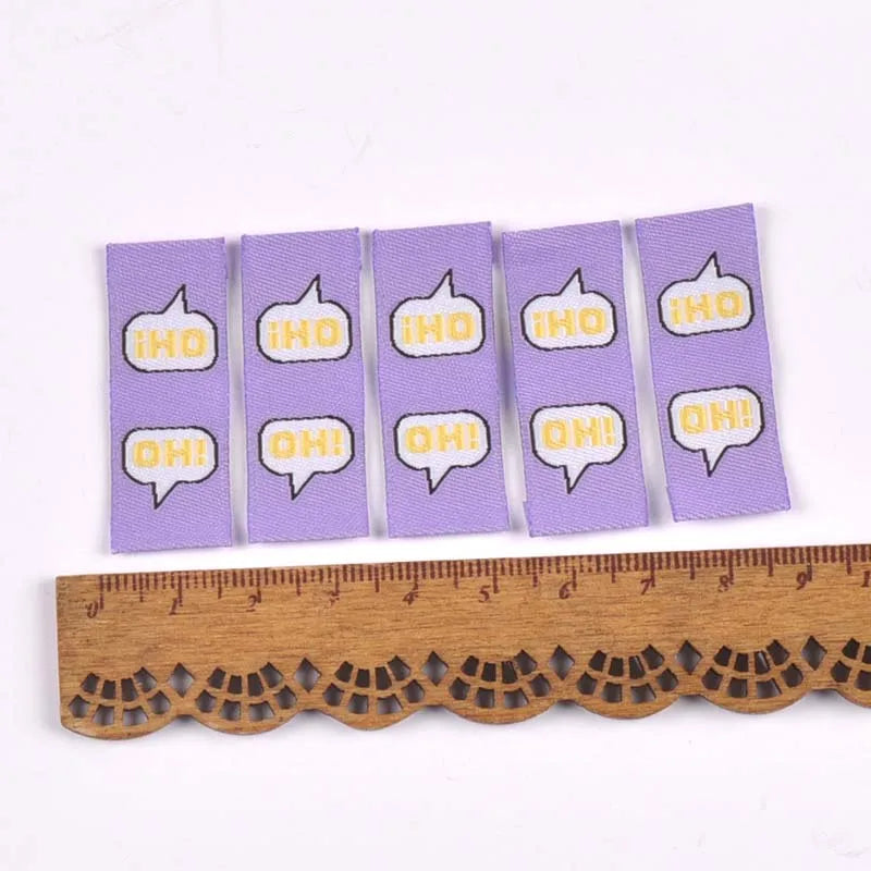 50Pcs/Lot Multicolor embroidery Labels For Sewing Garment Handmade Accessories Clothes Care Bags Tags DIY Crafts 1.5x4cm c2777 Qme 1