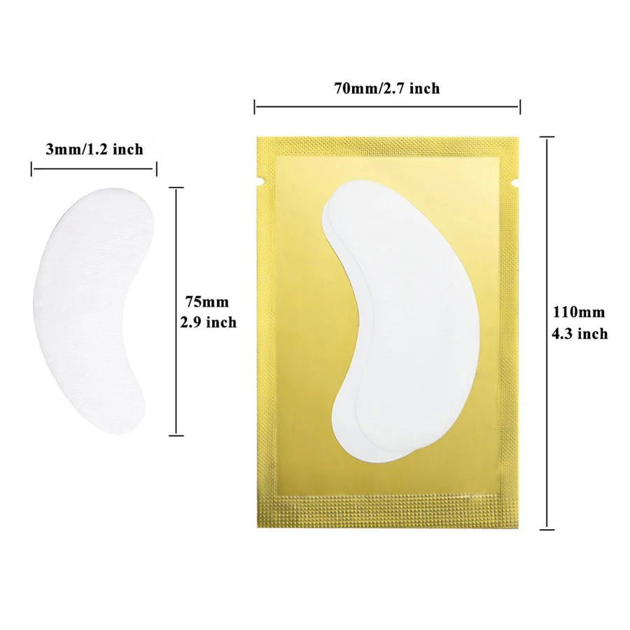 NATUHANA Paper Patches Eyelash Extension Under Eye Gel Pad Lash Qme