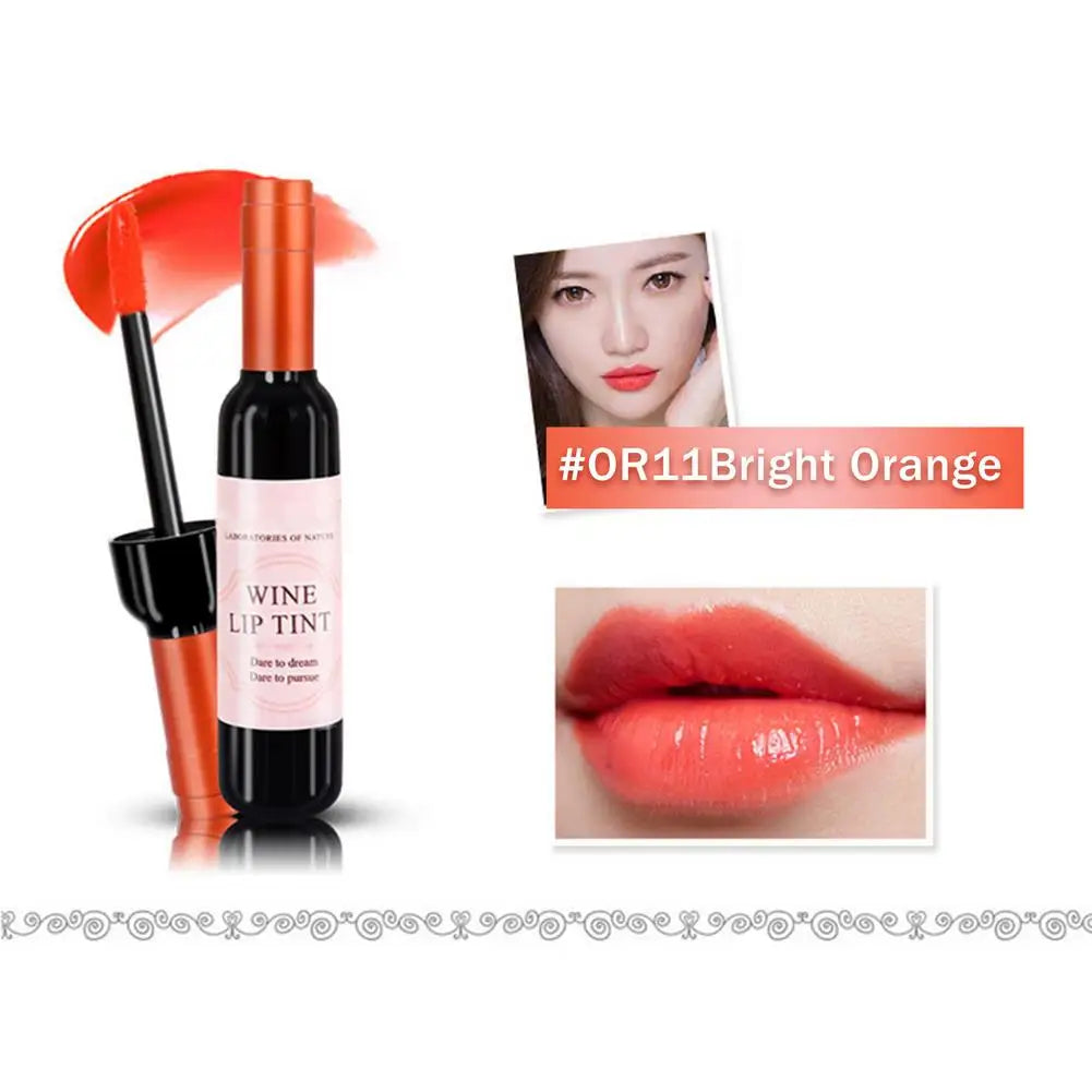 Lipstick Wine Lip Stain Baby Pink Lipgross Matte Liquid Glaze Long Qme D beautiful orange China Mainland
