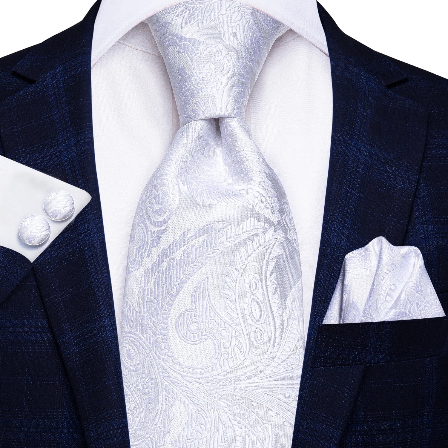 Hi-Tie Elegent Men's Tie Set Gold Paisley 8.5cm Wedding Ties For Men New Fashion silk Design Hanky Cufflinks Set Quality Necktie Qme 3228