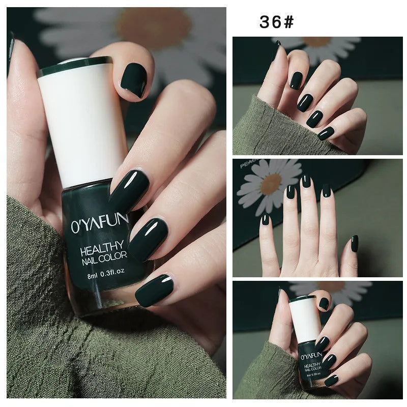Nail Art Tearable Quick Dry Normal Without Lamp Nail Polish Glitter Sequins UV Varnish Matte Waterproof No-bake Nail Polish Qme 36