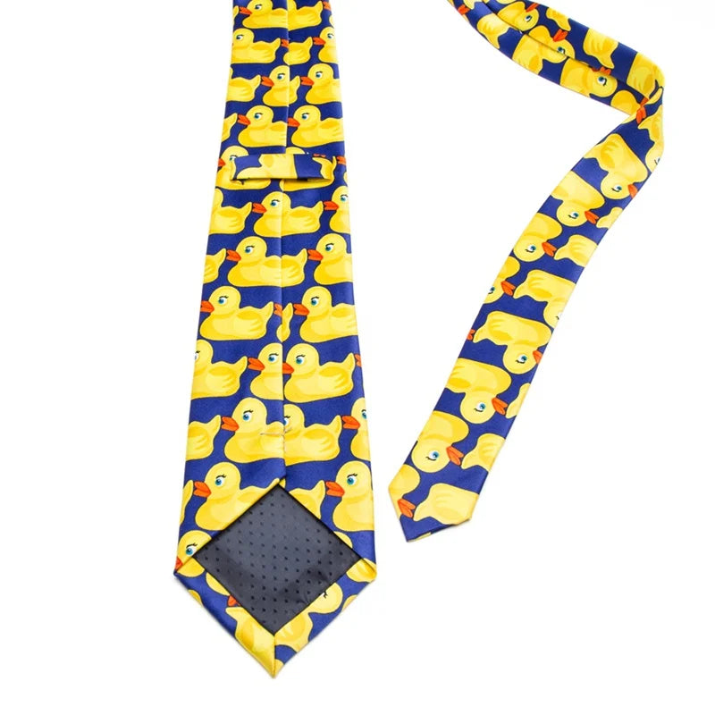 Mens Yellow Rubber Duck Tie Fashion Necktie TV Show How I Met Mother Qme