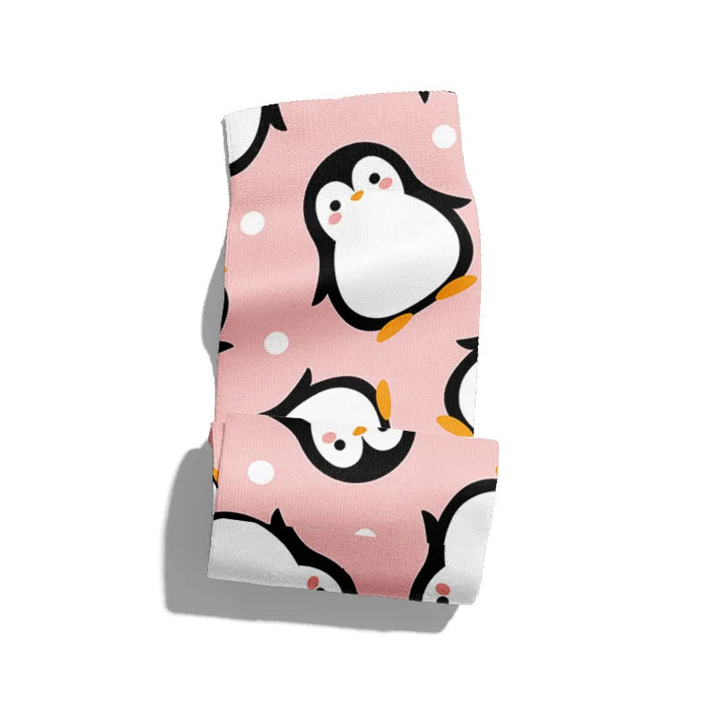3D Cartoon Penguin Socks Women Funny Kawaii Cotton Long Casual Dress Qme