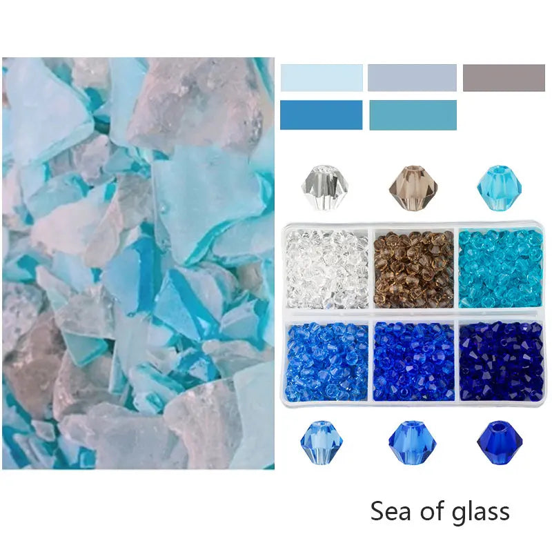 600pcs Wholesale 4mm Glass Bicone Beads Crystal Beads Faceted Austria 5238 Bead Embroidery For Jewelry Making Best Selling Color Qme Sea of glass