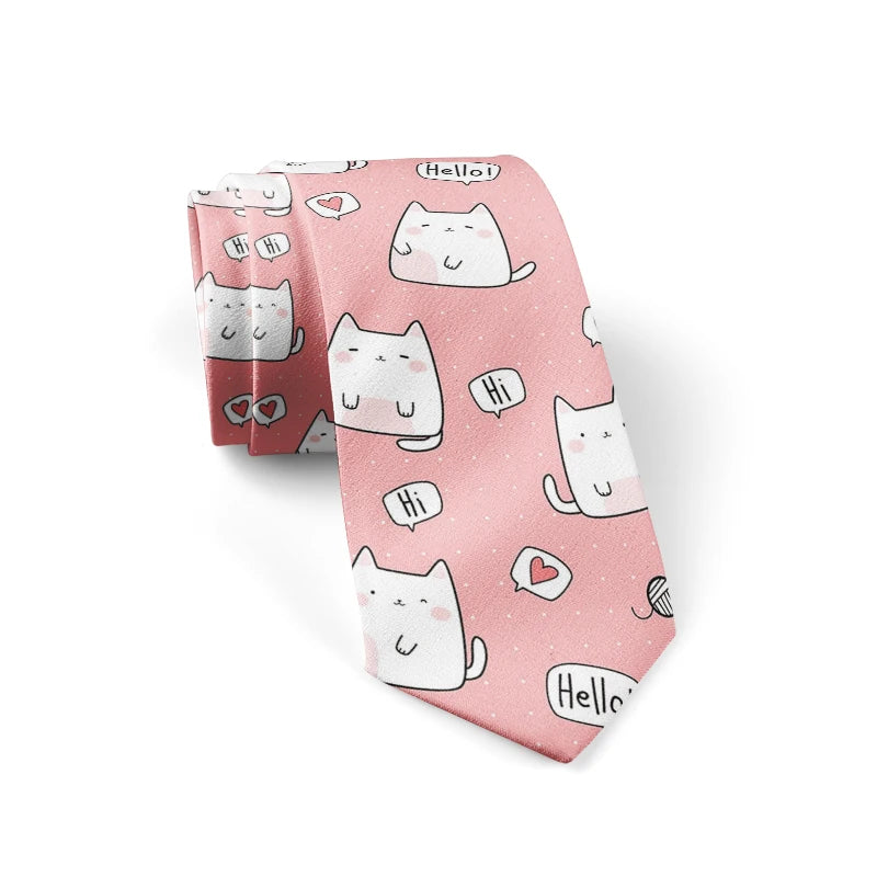Fashion School Skinny Ties Boys Girls Casual Cartoon Zebra Monkey Qme style9 China Mainland