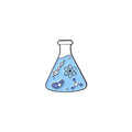 Custom Microscope Enamel Pin Flask DNA Coffee Cup Brooch Badge for Backpack Hat Bags Accessories Scientist Science Teacher Gift Qme style 1