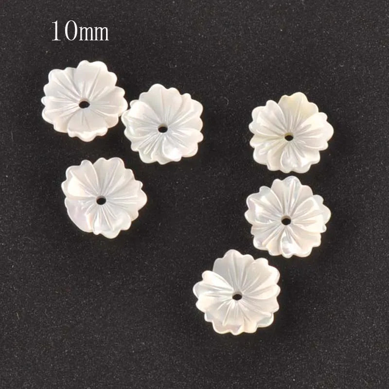 Flower Texture Curved Natural Shells Beads Mother Of Pearl For Jewelry Making Earring Accessories Diy Crafts 5Pcs 8-20mm tr0391 Qme 5