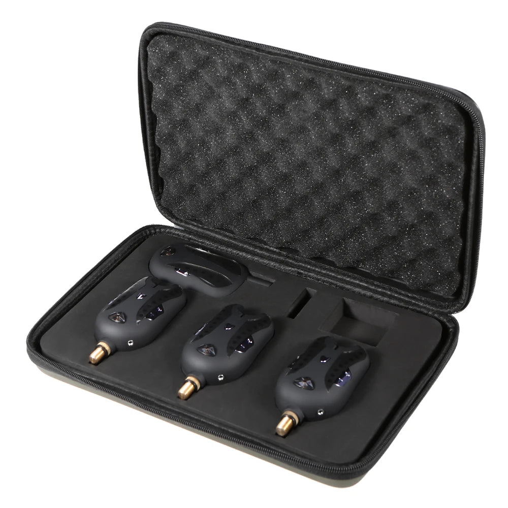 Lixada Wireless Fishing Alarm Fishing Bite Alarms Set Digital Fishing Receiver Sound Alert Kit Led Indicator with Case Pesca Qme