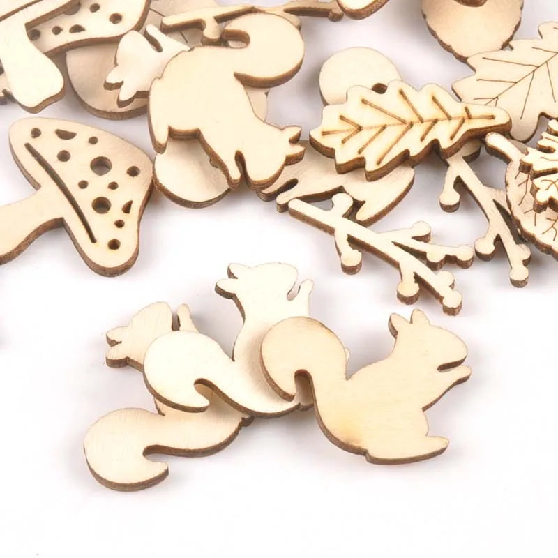 Mixed Bear/pacifier/duck/bib Unfinished Wooden Ornament For Kid Paint Scrapbooking DIY Carfts Wood Home Decor Arts 20pcs m2152 Qme M2154
