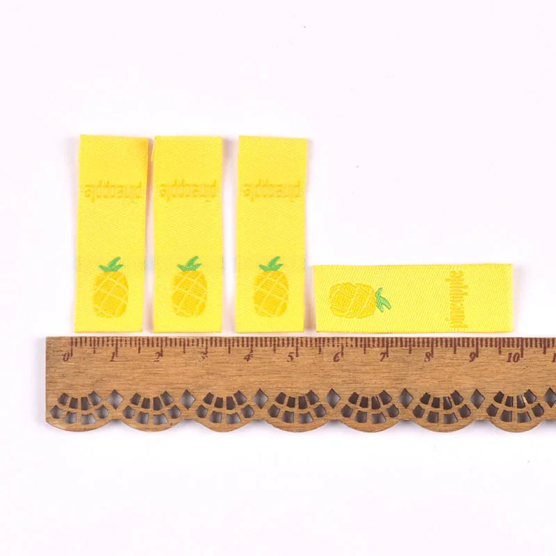 50Pcs Pineapple/Strawberry Fruits Embroidery Labels For Sewing Accessories Care Bags Kids Clothes Tag DIY Crafts 1.5/4.5cm c2901 Qme 4