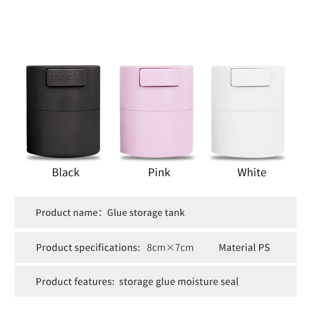 NATUHANA Eyelash Glue Storage Tank Sealed Adhesive Holder Container Qme
