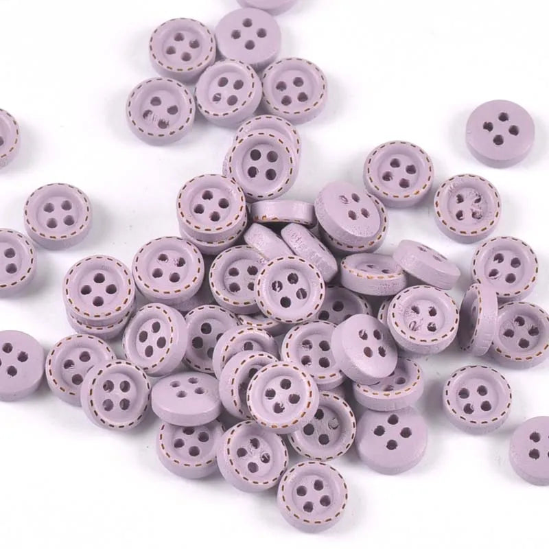 Multicolor Wood Decoration Buttons For DIY Sewing Clothing Accessories Scrapbook Crafts Supplies Home Decor 10mm 100pcs m2599 Qme 4 10mm