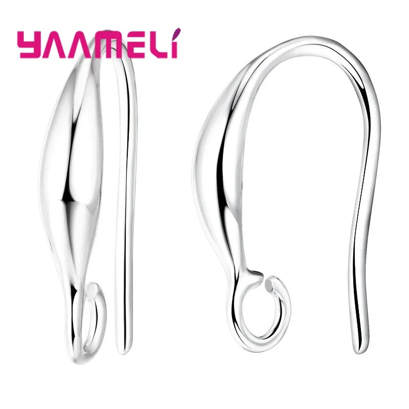 10pcs Simple 925 Sterling Silver Color Ear Hook For Women Diy Creative Earrings Jewelry Accessories Special Sale Wholesale Qme Silver