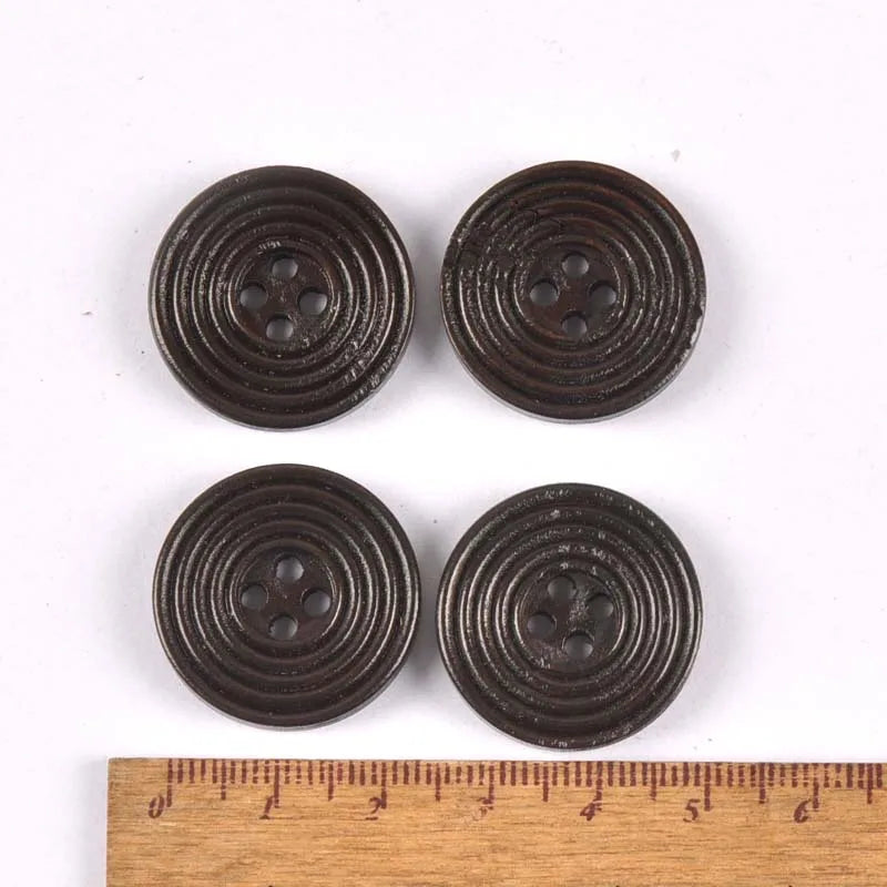 20pcs Mix Retro Color Wood Buttons Sewing Apparel Accessories Wooden Ornament for DIY Scrapbooking Craft Button Decoration m2212 Qme 8