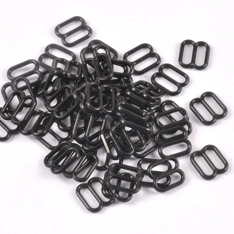 100pcs Black White Metal/plastic Belt Buckle Hair Jewelry Ribbon Adjuster DIY Accessories Wedding Card Buckles Home Decor c2407 Qme