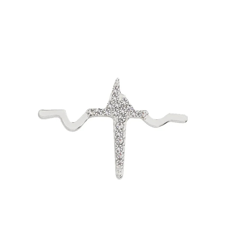 Medical Brooches Collection Crystal Uterus Microscope Scalpel Stomach ECG Tooth Pins Jewelry for Doctor Nurse Badge Wholesale Qme Electrocardiogram S
