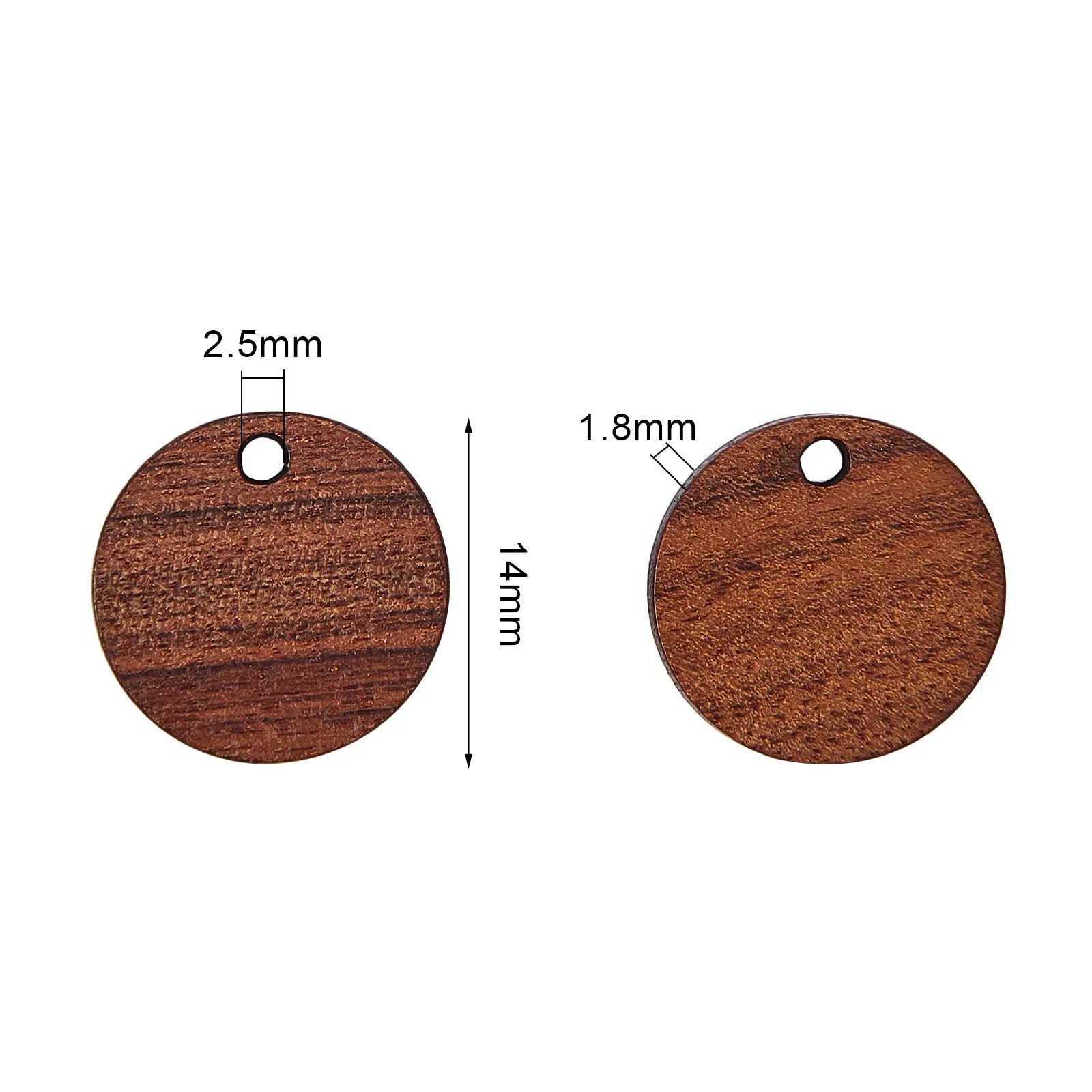 20Pcs Vintage Natural Wood Charms Flat Round Teardrop Saddle Brown Wooden Pendants Bulk for Women Jewelry Earrings Making Qme