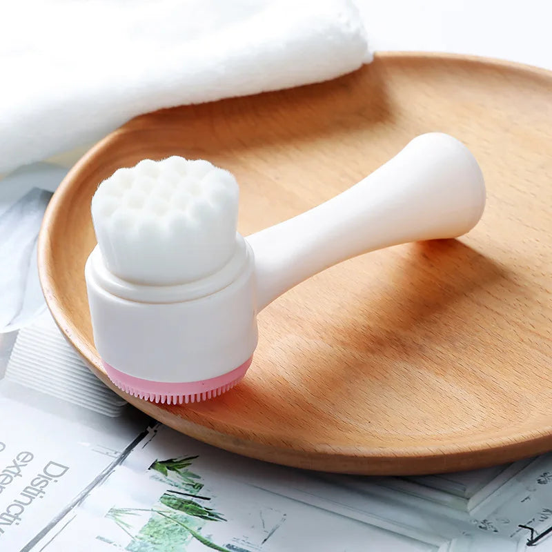 Face Cleaning Massage Brushes Wash Product Skin Care Tool Double Side Qme Pink China Mainland
