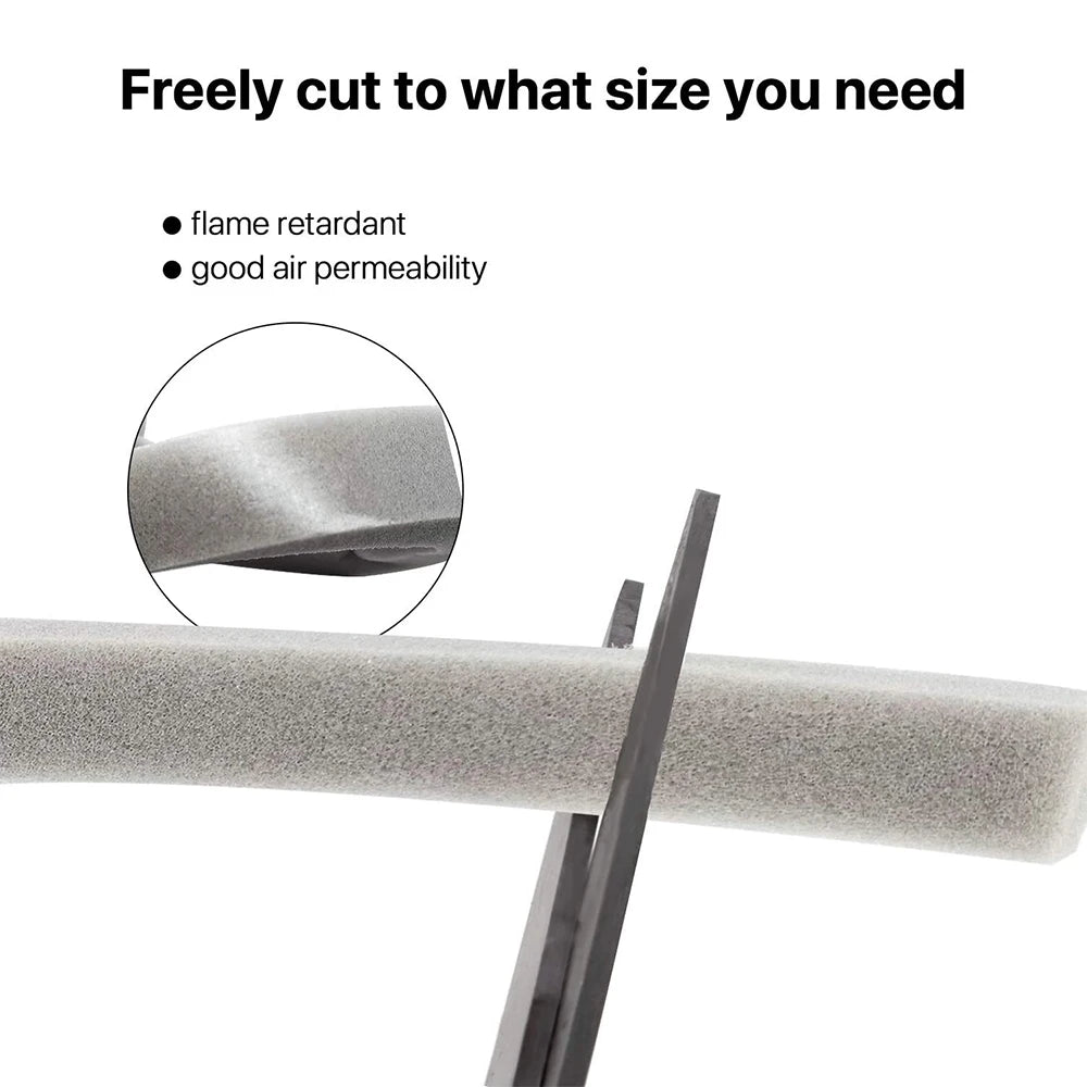 4M PU Sponge Foam Seal Strip Tape Adhesive Anti Collision Soundproof Weather Stripping for Doors Windows Furniture Protection Qme