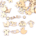 50Pcs Baby pacifiers Pattern natural wood Slices DIY Kid Painting Home Decoration Wooden Crafts Scrapbooking Handmade Ornaments Qme Default Title