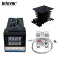 REX-C100 Digital PID Temperature Controller Thermostat SSR Output Max Qme C100 balck set 2