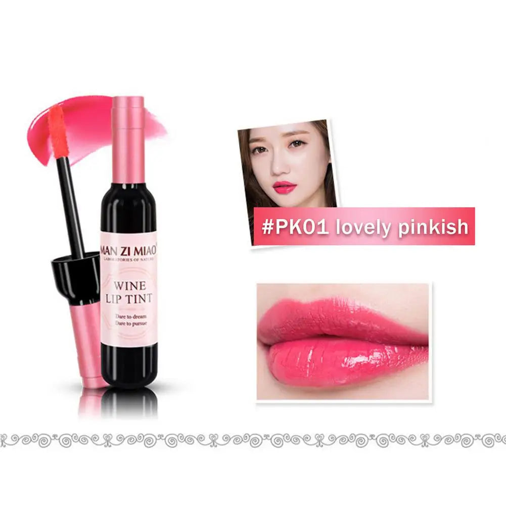 Lipstick Wine Lip Stain Baby Pink Lipgross Matte Liquid Glaze Long Qme F cute pink China Mainland