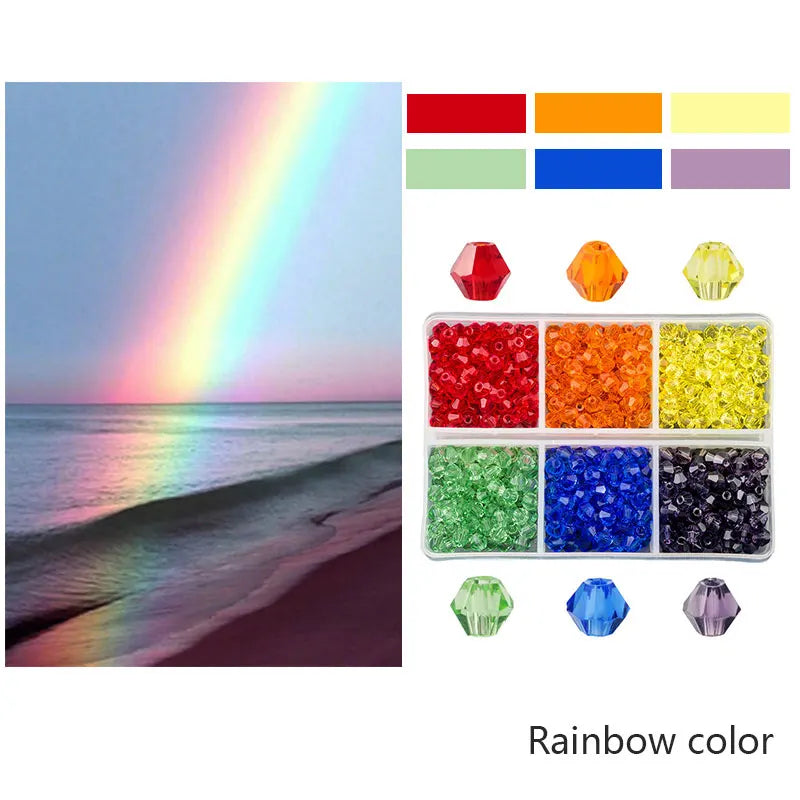 600pcs Wholesale 4mm Glass Bicone Beads Crystal Beads Faceted Austria 5238 Bead Embroidery For Jewelry Making Best Selling Color Qme Rainbow color