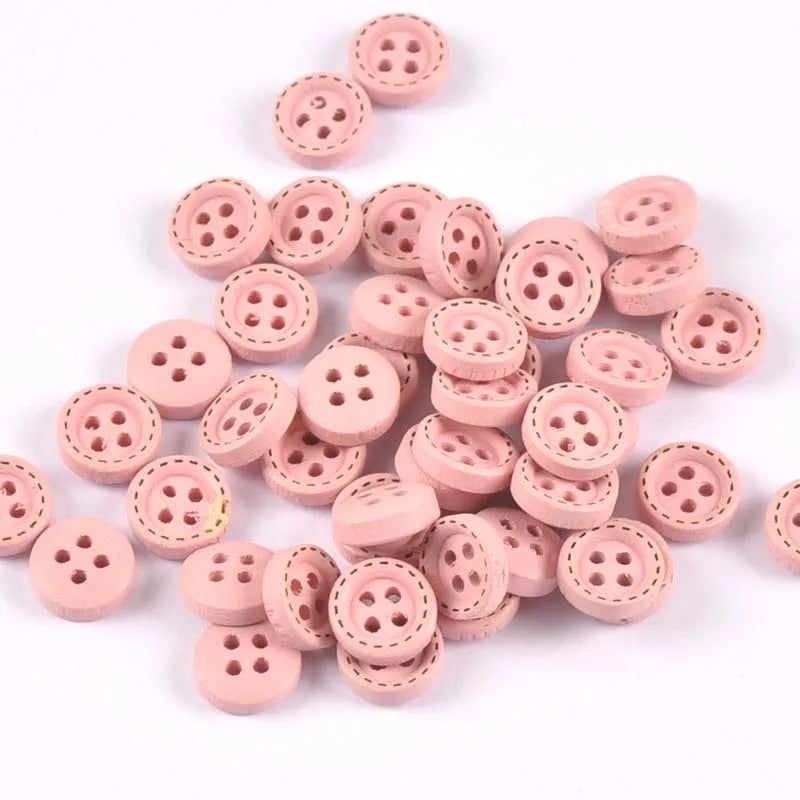 Multicolor Wood Decoration Buttons For DIY Sewing Clothing Accessories Scrapbook Crafts Supplies Home Decor 10mm 100pcs m2599 Qme 1 10mm
