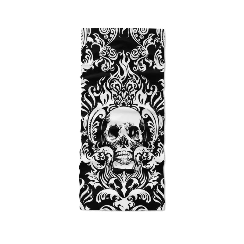 Cool 3D Skull Faces Scarf Women Turban Magic Scarves Outdoor Anti-UV Qme style3 One Size China Mainland