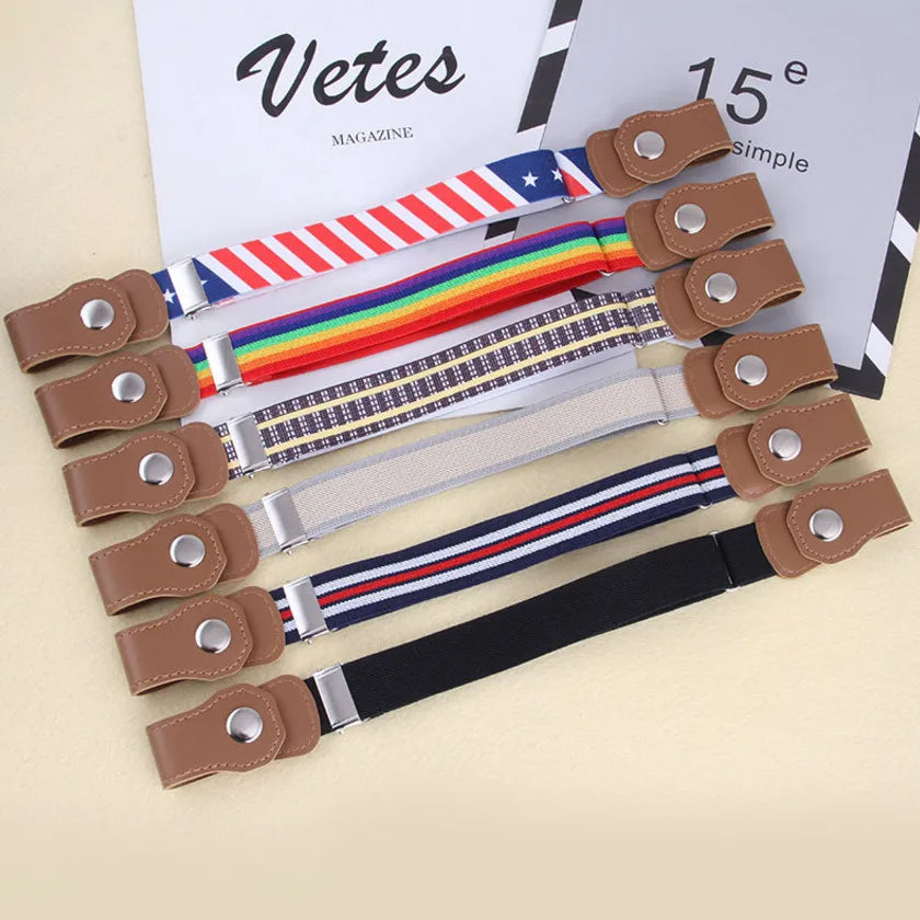 Kids Buckle-free Elastic Belt Waist No Buckle Stretch Belts Toddlers Qme