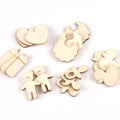 Mixed Bear/pacifier/duck/bib Unfinished Wooden Ornament For Kid Paint Scrapbooking DIY Carfts Wood Home Decor Arts 20pcs m2152 Qme M2152