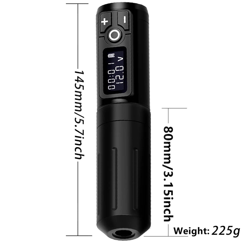 Newest Coreless Motor Wireless Tattoo Machine Pen Fast Charging Battery 1950mA/h RCA Adapter Kit Free Shipping Qme