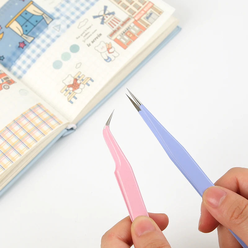 1pc/pack Kawaii Cute Macarons Creative Stationery Tool Tweezers for Scrapbooking Journals Utility Knife Kawaii Stationery Qme
