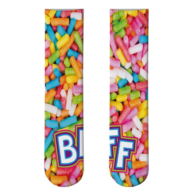 Candy Ice Cream 3d Patterned Socks Funny Soft Autumn Winter Sports Qme style16 One Size China Mainland