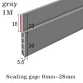Under Door Draft Stopper Strong Adhesive Dust and Noise Insulation Weather Stripping Energy Saving Wind Blocker Seal Tool Qme gray 1M