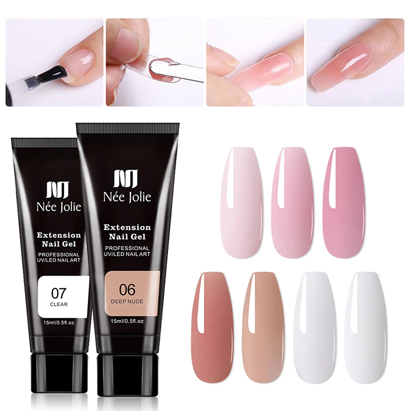 UV Nail Gel Extension Manicure File Brush Cleaner Base Glue Sealing Qme