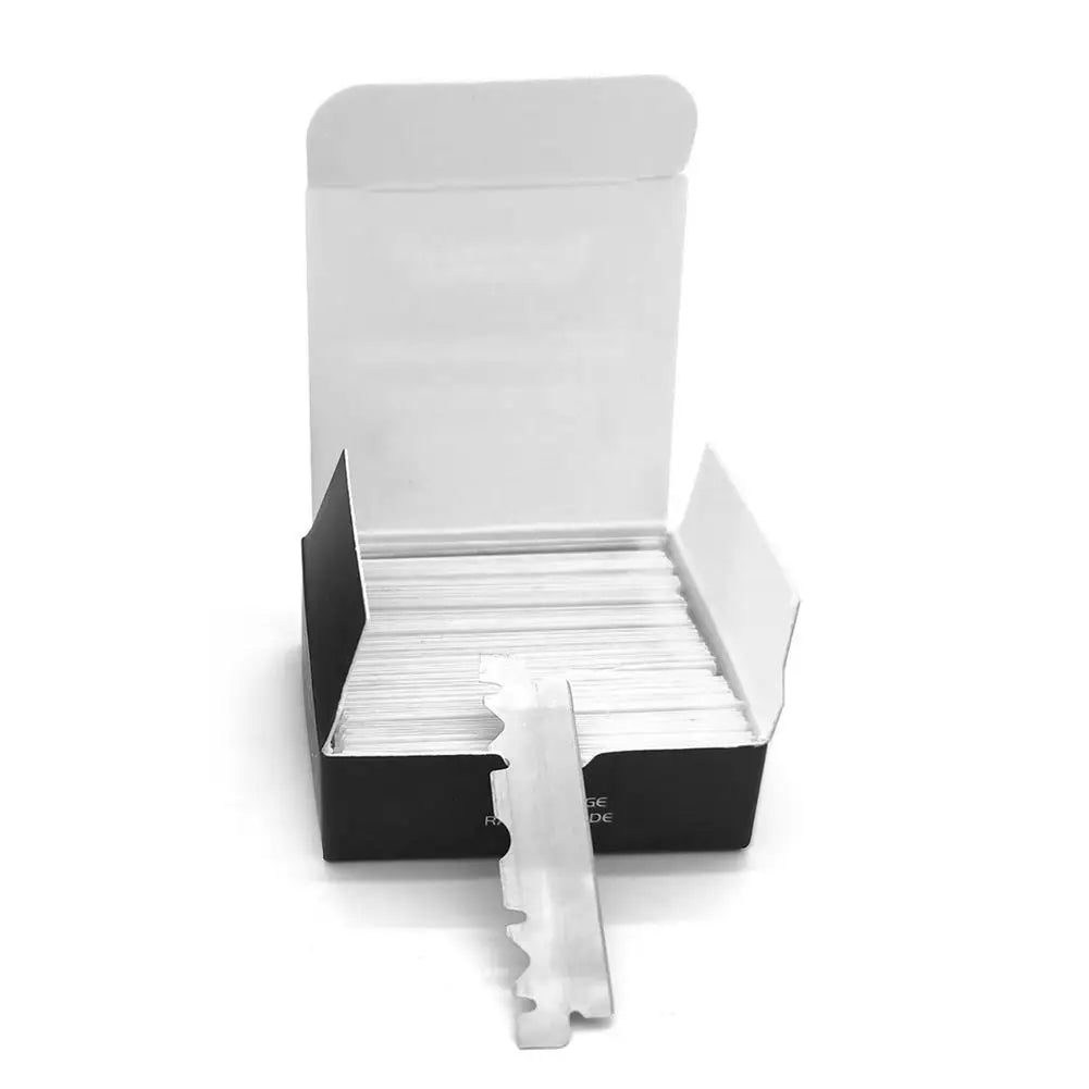 100pcs/Box Single Edge Razor Blades Men's Stainless Steel Razor Blades Sharp Blades For Facial Care Disposable Replacement Blade Qme