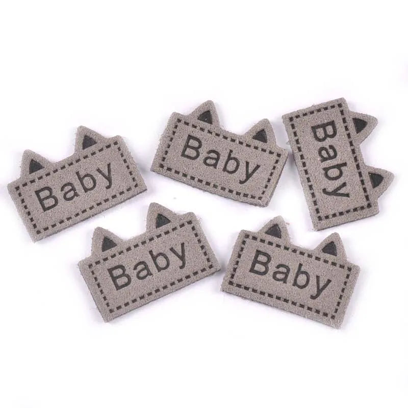 20pcs Mixed Cute Ear Labels Embossed Clothing Sewing Accessories Bags Tags Care Garment Crafts DIY Handmade Supplies 19x26mm Qme 2