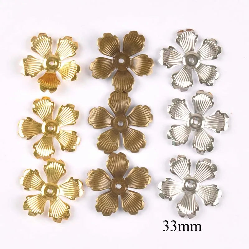 20pcs 10 Style Metal Crafts Wraps Filigree Flowers Connectors Embellishments For Scrapbooking DIY Home Decor Handicraft yk0762 Qme 1 mix