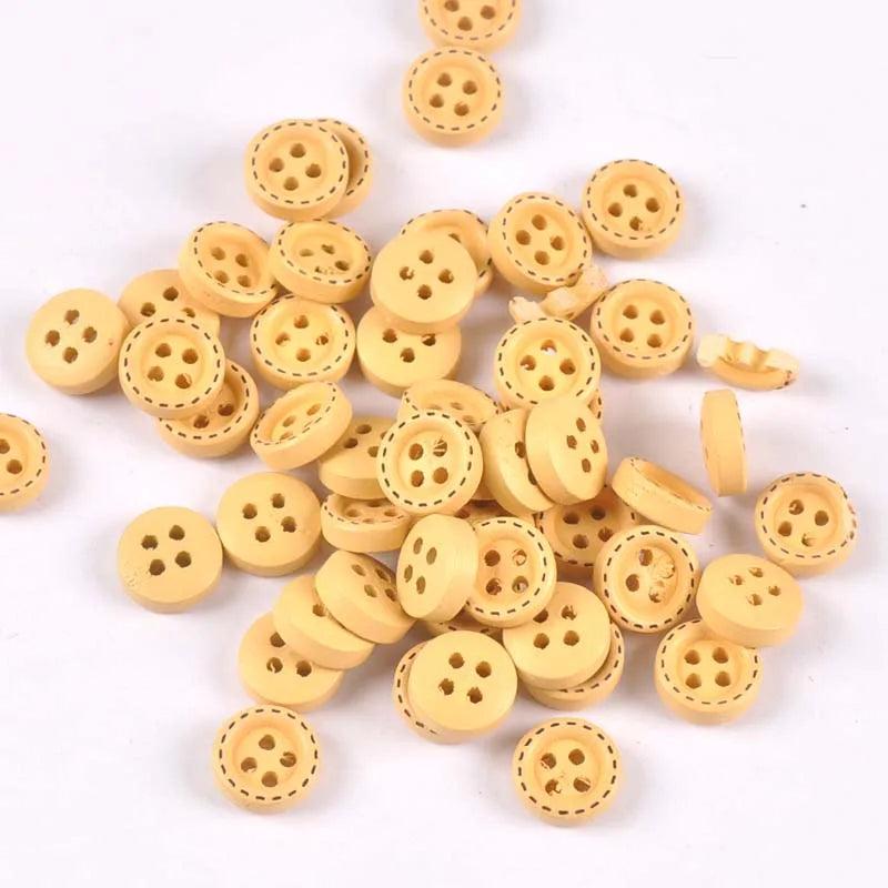 Multicolor Wood Decoration Buttons For DIY Sewing Clothing Accessories Scrapbook Crafts Supplies Home Decor 10mm 100pcs m2599 Qme 6 10mm
