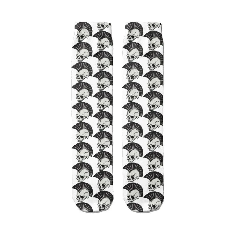 Fashion Women Men 3D Skeleton Skull Socks Streetwear Harajuku Qme style19
