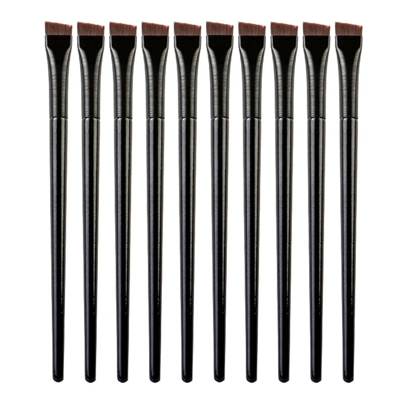 Thin Eyeliner Makeup Brush Set Fine Liner Brushes Professional Angled A101 Eyebrow Brush High Quality Brow Contour Makeup Tool Qme 10pcs A101