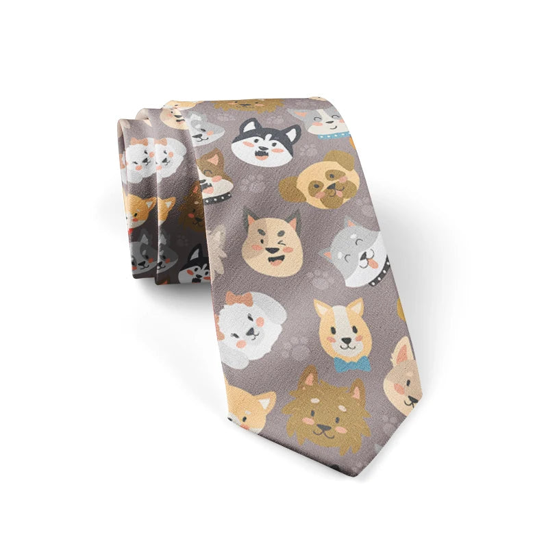 Fashion School Skinny Ties Boys Girls Casual Cartoon Zebra Monkey Qme style7 China Mainland