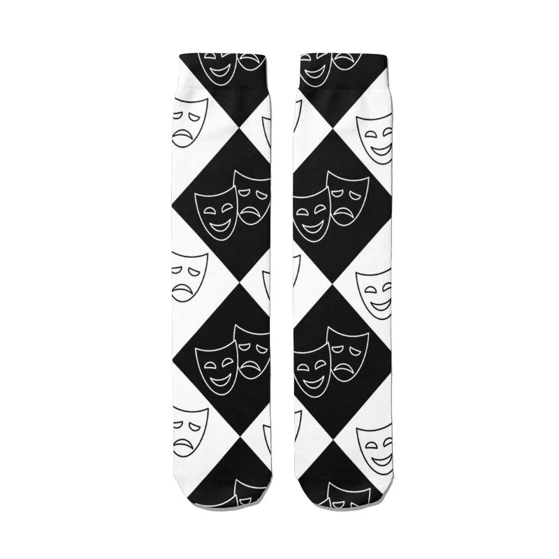 Novelty Funny Peacock Graphic Socks Women Straight Sock Unisex Qme style6